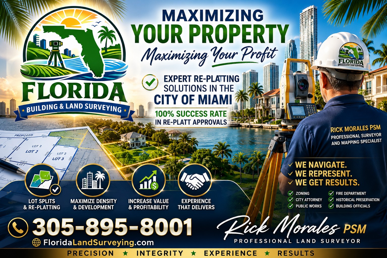 City of Miami Re-Platting Specialists | Florida Land Surveying Transforming Land Into Opportunity Across South Florida Lot Splits & Re-Platting: Creating More Value From Every Property Professional Re-Platting Services in Miami, Florida The Re-Platting Advantage: Turning Property Into Profit